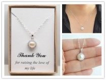Mother of the Groom, Bride Wedding Necklace Gift- Halo freshwater pearl neckalce in sterling silver-Mother in law,future mother gift jewelry wedding photo - Mother of the Groom, Bride Wedding Necklace Gift- Halo freshwater pearl neckalce in sterling silver-Mother in law,future mother gift jewelry