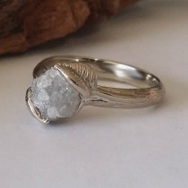 Twig Engagement Ring, Raw Uncut Rough Diamond Engagement Ring, Leaf Engagement Ring in Gold by Dawn Vertrees wedding photo - Twig Engagement Ring, Raw Uncut Rough Diamond Engagement Ring, Leaf Engagement Ring in Gold by Dawn Vertrees