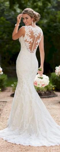 45 Beautiful White Lace Wedding Dress Open Back Ideas wedding photo - 45 Beautiful White Lace Wedding Dress Open Back Ideas