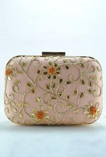 Peach Gotta Patti Clutch wedding photo - Peach Gotta Patti Clutch