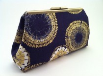 Spring Look : Navy Blue And Gold Metallic Clutch Purse By On3Designs On Etsy, $75.00 wedding photo - Spring Look : Navy Blue And Gold Metallic Clutch Purse By On3Designs On Etsy, $75.00