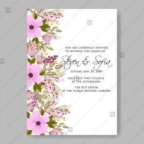 wedding photo -  Peach Pink flowers floral wedding background for invitation cards templates baby shower invitation