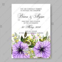 wedding photo -  Light purple hibiscus vector tropical floral anniversary wedding invitation decoration bouquet