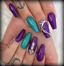 wedding photo - Mirror Nail Glitter Acrylic Nail Design For New Years For Christmas For Winter Spring Fall Seasons
