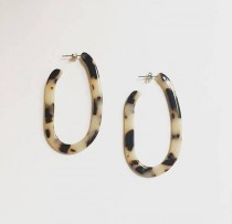 Margot Hoops In Ash Blonde Tortoise / Earrings wedding photo - Margot Hoops In Ash Blonde Tortoise / Earrings