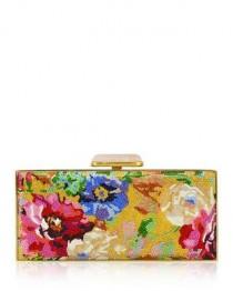 Judith Leiber Couture Watercolor Crystal Large Rectangle Clutch Bag wedding photo - Judith Leiber Couture Watercolor Crystal Large Rectangle Clutch Bag