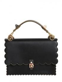 FENDI, Borsa Media "kan I" In Pelle, Nero wedding photo - FENDI, Borsa Media "kan I" In Pelle, Nero
