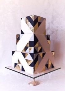 37 Stylish Geometric Wedding Cakes wedding photo - 37 Stylish Geometric Wedding Cakes