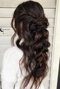 24 Chic Half Up Half Down Bridesmaid Hairstyles wedding photo - 24 Chic Half Up Half Down Bridesmaid Hairstyles