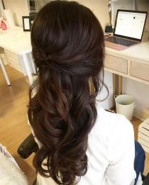44 Gorgeous Half Up Half Down Hairstyles wedding photo - 44 Gorgeous Half Up Half Down Hairstyles