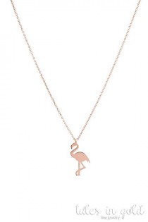 Gold Flamingo Necklace, Pink Flamingo Necklace, 14K Gold Necklace, Rose Gold, Flamingo Jewelry, Gift For Her, Rose Gold Flamingo Pendant wedding photo - Gold Flamingo Necklace, Pink Flamingo Necklace, 14K Gold Necklace, Rose Gold, Flamingo Jewelry, Gift For Her, Rose Gold Flamingo Pendant