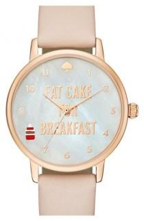 Kate Spade New York 'metro - Eat Cake' Leather Strap Watch, 34mm Available At #Nordstrom wedding photo - Kate Spade New York 'metro - Eat Cake' Leather Strap Watch, 34mm Available At #Nordstrom