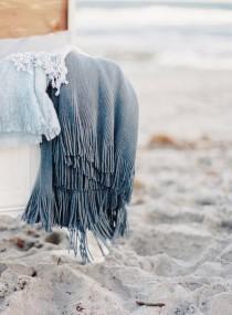 wedding photo - Dusty Blue Winter Beach Wedding Color Ideas