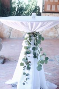 Eucalyptus Cocktail Table Ties Are Such A Lovely Element To Add! wedding photo - Eucalyptus Cocktail Table Ties Are Such A Lovely Element To Add!