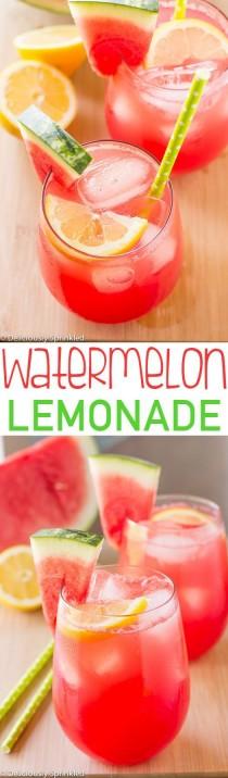 wedding photo - Watermelon Lemonade-easy To Make And It's The Perfect Summer Drink! 