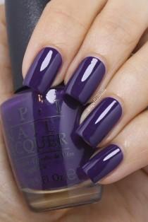 wedding photo - Nails -                                                      OPI Nein! Nein! Nein! OK Fine! And Bring On The Bling - Grape Fizz Nails 