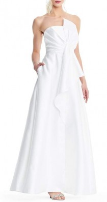 Adrianna Papell Mikado Strapless Bow Gown #dillards #ad wedding photo - Adrianna Papell Mikado Strapless Bow Gown #dillards #ad