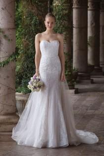 Sincerity Bridal - Style 4020: Chantilly Lace Fit And Flare Dress With Detachable Train wedding photo - Sincerity Bridal - Style 4020: Chantilly Lace Fit And Flare Dress With Detachable Train