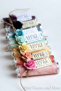 Mint Wedding Favors - Set Of 24 Mint Rolls - "Mint To Be" Favors With Personalized Tag - Burlap, Mint And Peach, Rustic, Shabby Chic wedding photo - Mint Wedding Favors - Set Of 24 Mint Rolls - "Mint To Be" Favors With Personalized Tag - Burlap, Mint And Peach, Rustic, Shabby Chic