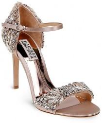 wedding photo - Badgley Mischka Tampa Embellished D'Orsay Ankle Strap Sandals 