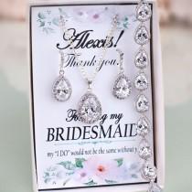 TopGracia Presents To Your Attention A Personalized Gift Cubic Zirconia TIMO Jewelry Set A Excellent Gift For Each Of Your Bridesm… wedding photo - TopGracia Presents To Your Attention A Personalized Gift Cubic Zirconia TIMO Jewelry Set A Excellent Gift For Each Of Your Bridesm…
