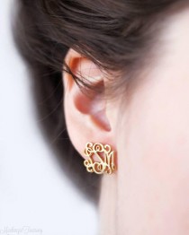 Monogram Earrings - Monogram Stud Earrings - Personalized Earrings - Custom Earrings - Personalize Initials Earrings - Christmas Gift wedding photo - Monogram Earrings - Monogram Stud Earrings - Personalized Earrings - Custom Earrings - Personalize Initials Earrings - Christmas Gift