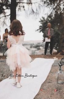 Ivory flower girl dress, flower girl dresses, White Lace Dress Toddler Dress, Rustic flower girl, Tulle flower girl, birthday dress, Country wedding photo - Ivory flower girl dress, flower girl dresses, White Lace Dress Toddler Dress, Rustic flower girl, Tulle flower girl, birthday dress, Country