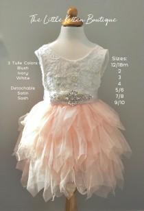 Flower Girl Dress Ivory Flower Girl Dress Pink Flower Girl Dress Lace Flower Girl Dress Tulle Flower Girl Dress Rustic Flower Girl Dresses , wedding photo - Flower Girl Dress Ivory Flower Girl Dress Pink Flower Girl Dress Lace Flower Girl Dress Tulle Flower Girl Dress Rustic Flower Girl Dresses ,