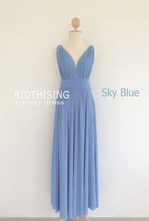 Maxi Sky Blue Infinity Dress Bridesmaid Dress Prom Dress Convertible Dress Wrap Dress wedding photo - Maxi Sky Blue Infinity Dress Bridesmaid Dress Prom Dress Convertible Dress Wrap Dress
