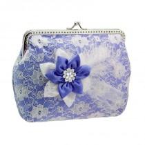 blue purse blue clutch bridal bag wedding clutch bag evening clutch bag formal clutch chain satin lace flower bride wedding blue white 1615 wedding photo - blue purse blue clutch bridal bag wedding clutch bag evening clutch bag formal clutch chain satin lace flower bride wedding blue white 1615