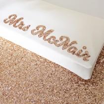 MRS surname wedding day bridal clutch purse rose gold wedding photo - MRS surname wedding day bridal clutch purse rose gold