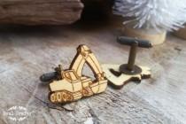 wedding photo -  Excavator Wooden Cufflinks Bulldozer Crane Dozer Backhoe Construction Worker | eBay