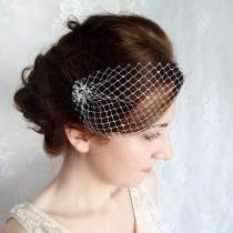 birdcage veil with crystals, small birdcage veil, mini birdcage veil bandeau -SPRINKLED SPARKLES- bridal headpiece, wedding hairpiece wedding photo - birdcage veil with crystals, small birdcage veil, mini birdcage veil bandeau -SPRINKLED SPARKLES- bridal headpiece, wedding hairpiece