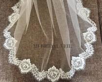 Chantilly Lace Veil, Lace Wedding Veil, Eyelash Lace Veil, Elegant Rose Lace Veil, Lace at Chest, Soft Veil, Mi Bridal Veil wedding photo - Chantilly Lace Veil, Lace Wedding Veil, Eyelash Lace Veil, Elegant Rose Lace Veil, Lace at Chest, Soft Veil, Mi Bridal Veil