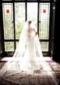 Extra full, extra wide - white, ivory, cathedral, regal, royal cathedral veil wedding photo - Extra full, extra wide - white, ivory, cathedral, regal, royal cathedral veil