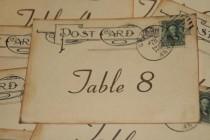 Wedding Table Number Cards - Vintage Postcard Style - Quantity 20 wedding photo - Wedding Table Number Cards - Vintage Postcard Style - Quantity 20