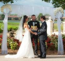 Two Tier Beautiful Veil with raw edge and a metal comb wedding photo - Two Tier Beautiful Veil with raw edge and a metal comb