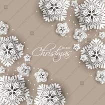 wedding photo -  Christmas snowflake background Vector illustration paper cut origami snowflake marriage invitation