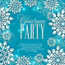 wedding photo -  Winter Paper cut snowflakes background Christmas Party Invitation anniversary invitation