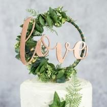 Custom Wedding Cake Topper - Hoop Wreath - rustic wedding hoop - boho cake topper - floral hoop wreath wedding photo - Custom Wedding Cake Topper - Hoop Wreath - rustic wedding hoop - boho cake topper - floral hoop wreath