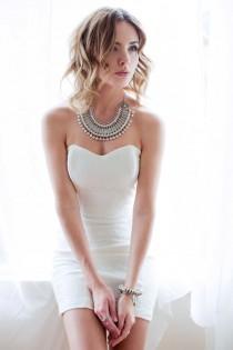 Bridal Sample Sale - Luxe Strapless Lace dress in pretty French lace - Lola Dress wedding photo - Bridal Sample Sale - Luxe Strapless Lace dress in pretty French lace - Lola Dress