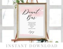 Donut Bar Printable sign INSTANT DOWNLOAD Donut Bar, Donut Flavors Sign, Printable Wedding Donut Sign, Custom Donut flavors sign - Serenity wedding photo - Donut Bar Printable sign INSTANT DOWNLOAD Donut Bar, Donut Flavors Sign, Printable Wedding Donut Sign, Custom Donut flavors sign - Serenity