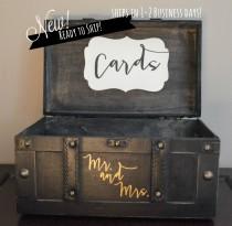 Card Holder for Wedding Box Trunk, Medium - Wedding Money Card Box with Mr. and Mrs. - Medium Gift Card Box-Ready to Ship wedding photo - Card Holder for Wedding Box Trunk, Medium - Wedding Money Card Box with Mr. and Mrs. - Medium Gift Card Box-Ready to Ship