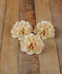 12 Pcs Natural Wood Dahlia for Weddings, Home Decorations, Scrapbooking and Floral Arrangements wedding photo - 12 Pcs Natural Wood Dahlia for Weddings, Home Decorations, Scrapbooking and Floral Arrangements