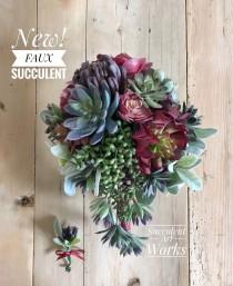 New! FAUX Succulent Wedding; Bouquet, Boutonierre, Corsage, Customized Faux Wedding Succulents, Bridal Bouquets, Wedding FAUX Succulents wedding photo - New! FAUX Succulent Wedding; Bouquet, Boutonierre, Corsage, Customized Faux Wedding Succulents, Bridal Bouquets, Wedding FAUX Succulents