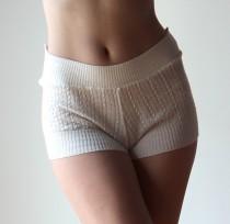 silk cashmere boxer shorts in pointelle lace knit - made to order wedding photo - silk cashmere boxer shorts in pointelle lace knit - made to order