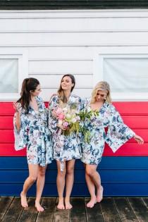 Kimono Robe // Bridesmaid Robes // Bridal Robe // Bride Robe // Bridal Party Robes // Bridesmaid Gift // Robe // Floral Robes wedding photo - Kimono Robe // Bridesmaid Robes // Bridal Robe // Bride Robe // Bridal Party Robes // Bridesmaid Gift // Robe // Floral Robes