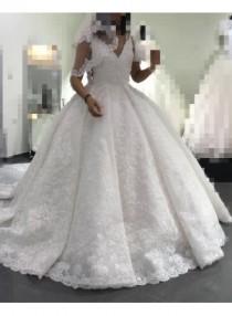 wedding photo -  Luxus Weiße Brautkleider Spitze Prinzessin Hochzeitskleid Günstig Online Modellnummer: XY302