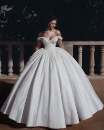 wedding photo -  Fashion Hochzeitskleider Prinzessin Creme Bodenlang Brautkleider Günstig Online Modellnummer: XY272