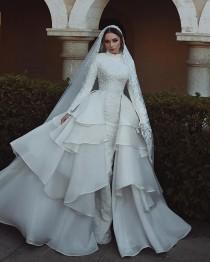 wedding photo -  Luxus Hochzeitskleider Mit Ärmel Spitze A Linie Brautmoden Online Modellnummer: XY275